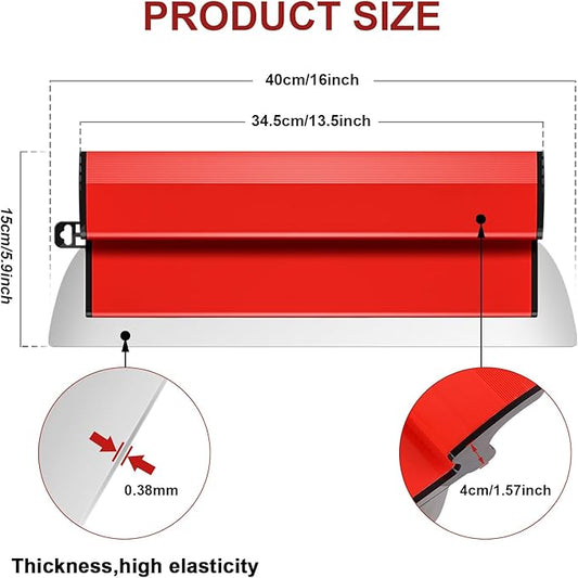 DEKEones 16Inch/40CM Skimming Blade, Stainless Steel Drywall Smoothing Spatula for Large Working Area Wall Decoration Construction Tool