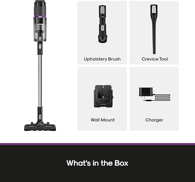 Eureka Cordless Vacuum Cleaner Lightweight, Stick Vacuum Rechargeable for Hardwood, Pet Hair, Black, ReactiClean 410