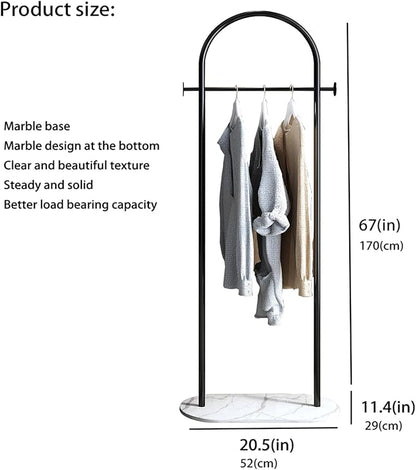 Clothes Rack,Metal Clothing Rack with Marble Base,Modern Coat Rack Freestanding for Boutiques,Small garment racks for hanging clothes,Can Hang Jacket Garment, Hat, Scarf