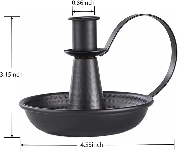 Retro Iron Taper Candle Holder，Black Candlestick Holders Candlelight Stand for Farmhouse Decor Home Wedding Party Table Decoration（2pcs）