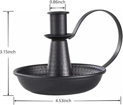 Retro Iron Taper Candle Holder，Black Candlestick Holders Candlelight Stand for Farmhouse Decor Home Wedding Party Table Decoration（2pcs）