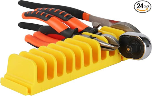 24 pcs Magnetic Plier Organizer Set for Toolbox & drawer Storage|Modular Plier holders for Mechanics, Technicians, Space-Saving & Quick-Access, Gift for father and boyfriend(Yellow)
