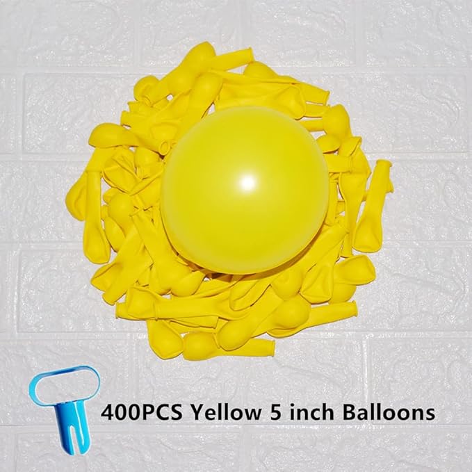400 Pack Yellow Balloons 5 Inch Pastel Yellow Matte Latex Small Balloon for Birthday Wedding Bridal Baby Shower Bulk Balloons Party Decorations