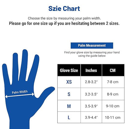 JMU Nitrile Gloves Large Bulk 4000 Count, 3.5 Mil Disposable Gloves Latex-Free, Violet Blue