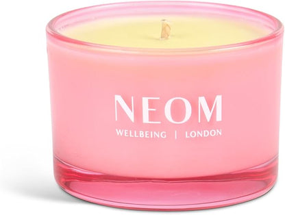 NEOM Great Day Scented Candle, Travel Size I Hand Finished I 100% Naturally derived Wax I Wild Mint and Mandarin I Designed to Help Uplift Your Day and Boost Your Mood.