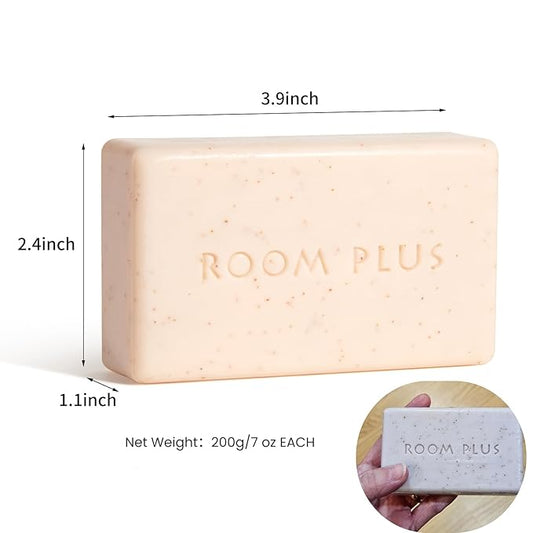 YESUN Fragrance Bar Soap,Jasmine-Walnut powder exfoliates,Big Brick of Bath Soap(pack of 2,14ounce) ROOMPLUS-PLANT SOAP, Moisturizing,Gentle cleaning body wash,Triple-Milled Solid Soap -Natural soap