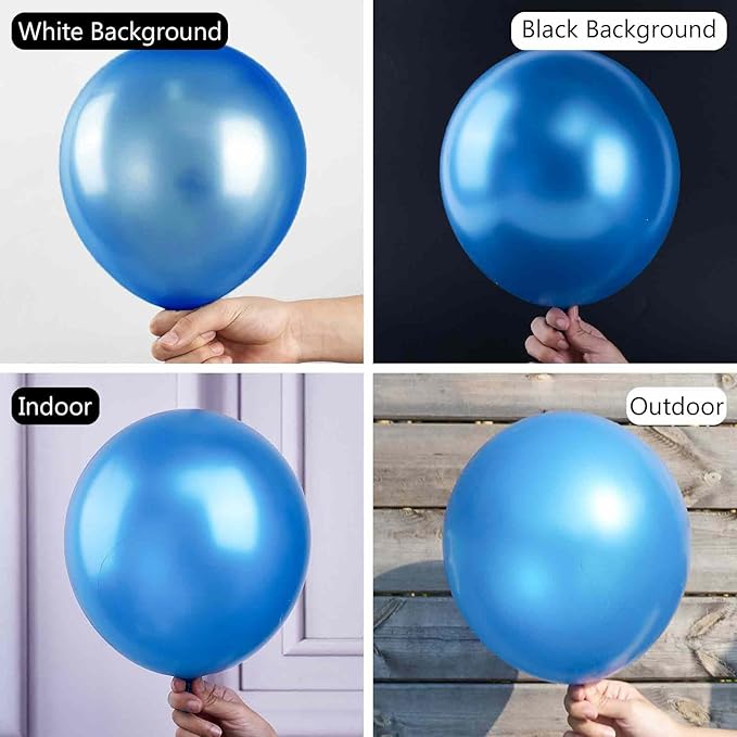 PartyWoo Pearl Blue Balloons 50 pcs 12 Inch Sky Blue Latex Helium Balloons for Graduation Wedding Baby Shower Gender Reveal Under the Sea Anniversary Birthday Party Decorations Blue-Z23