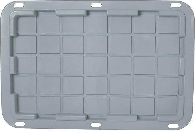 CX BLACK & YELLOW, 27-Gallon Heavy Duty Tough Storage Container & Snap-Tight Lid, Black and Grey, (14.3H x 20.6W x 30.6D), Weather-Resistant Design and Stackable Organization Tote [4 Pack]