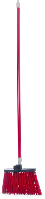 SPARTA Spectrum Duo-Sweep Unflagged Bristle Angle Broom with Handle 56" - Red