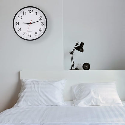 OceeK Wall Clock, Silent Non-Ticking, Modern Small Wall Clocks 8 Inch, Quality Quartz Battery Operated Analog Classic Clocks,Round