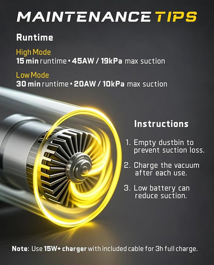 Fanttik Slim V10 APEX Cordless Car Vacuum, 4-in-1 Portable Mini Handheld Vac, 19kPa Suction Power, Upgraded Smart Digital Display, 2 Suction Modes for Small Jobs, Car, Office Desk, Keyboards (Black)