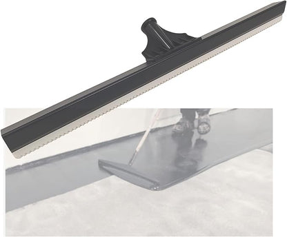 24in Epoxy Squeegee, Teeth Notched Squeegee for Self Leveling Cement Urethane Epoxy Floor Wall Spreader, Lightweight Professional Epoxy Tool for Garage Floors Driveways Walls, Black