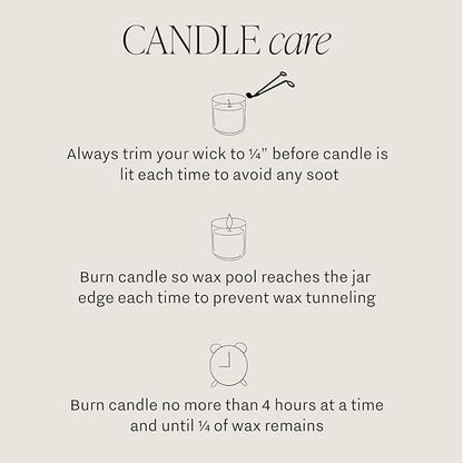 Sweet Water Decor Luxury Getaway Scented Candles - Soy Candles with Lemon, Cedarwood, Cinnamon, Vetiver, Amber & Musk Home Scent - Candle Wax with 50 Hours Burn Time - 11Oz Wood Lid White Jar Candles