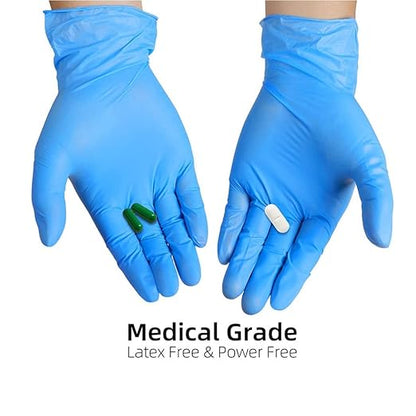 Jointown Medical Synmax Vinyl Exam Gloves - Latex-Free & Powder-Free - Medium, BMPF-3002(Case of 1000,Blue)