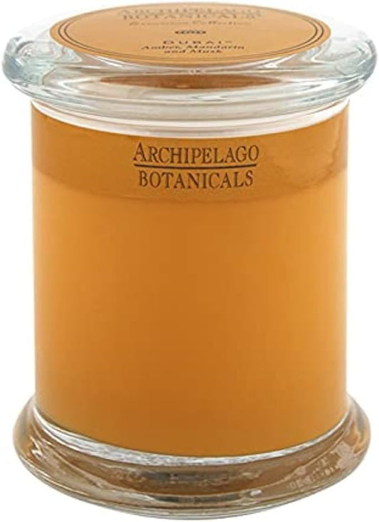 Archipelago Botanicals Dubai Glass Jar Candle, Amber, Mandarin and Musk Scent, Lead-Free Candle Wicks, Burns Approx. 60 Hours (8.6 oz)