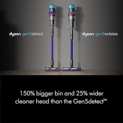 Dyson Gen5outsize Cordless Vacuum, 250AW, 3 Power Modes, Up to 140 Minutes,² XL bin, Illumination Reveals dust, HEPA Filtration, All Floor Types