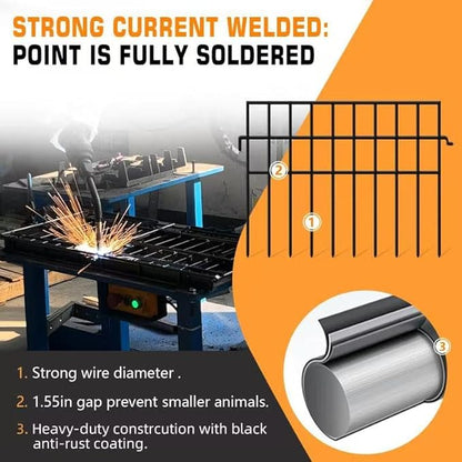 KYATE 14 Panels Dog Digging Fence Barrier, 19.83ft(L) X 13in(H) Animal Barrier Fences, No Dig Defense Rabbits Fencing for Garden Outdoor Yard Deck Bottom Blocke