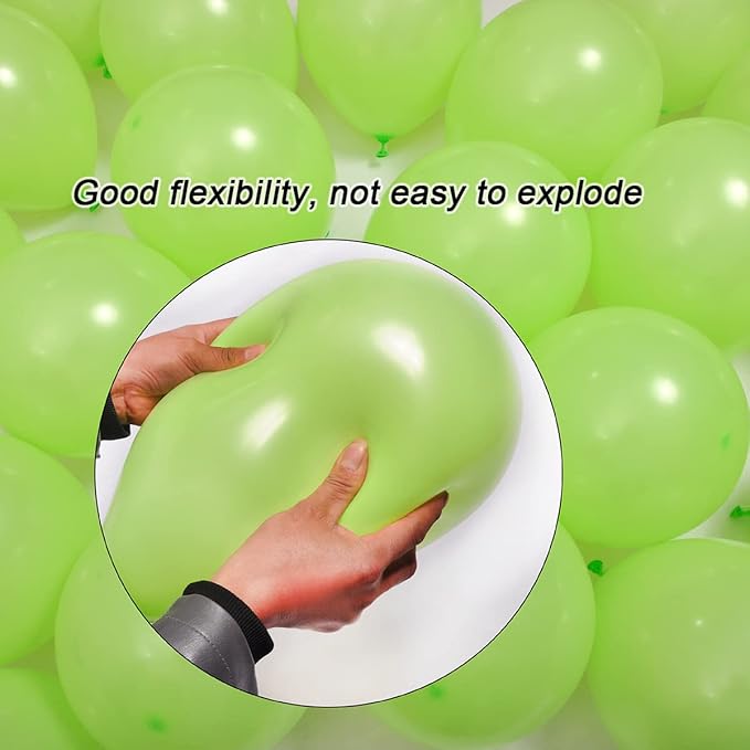 300 Pack Lime Green Balloons 12 inch Green Latex Party Balloon Bulk for Various Party Events Decorations