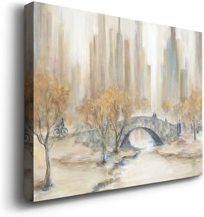 Wexford Home Decor Landscape Canvas Wall Art Abstract Floral Painting Modern Pictures Artwork Decoration for Living Room Kitchen Bathroom Office, Ready to Hang, central park, 32x48