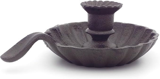 Candle Holders for Candlesticks - Cast Iron Candlestick Holder with Handle - Vintage Taper Candle Stick Holder for Home, Dining Room, Wedding Table Decorations