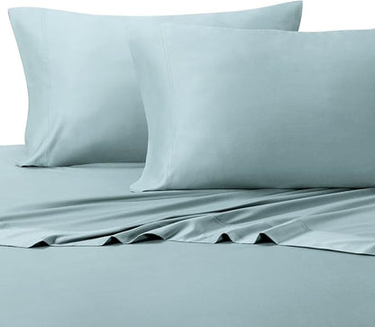 Royal Hotel Bedding Silky Soft, Viscose from Bamboo, and Cotton Blend Sheet Set, 100% Luxury Blend, 60% Viscose Made from Bamboo and 40% Cotton Bed Sheets, California-King Size, Blue
