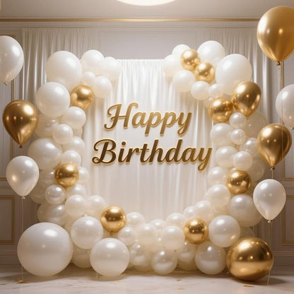 Pearl White Balloons 100 Pack, 12 Inch Latex Helium Pearl White Balloons Garland for Elegant Birthday Wedding Baby Shower Graduation Arch Party Decorations