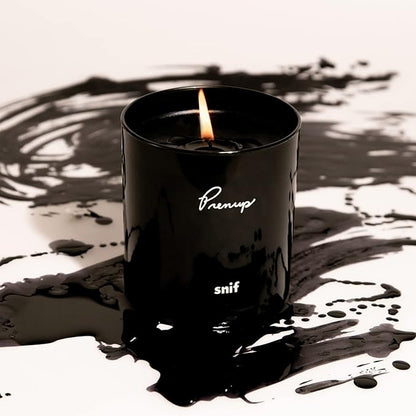 Prenup Luxury Scented Candle by Snif, Musky and Smooth Scent, 50+ Hours, 100% Cotton Fiber Wicks, Soy Wax Blend, Non-Toxic, Vegan, 8.5 oz