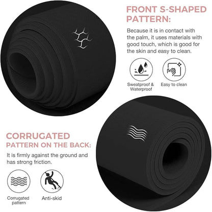 Yoga Mat Non Slip TPE Extra Wide Yoga Mat with Alignment Mark, 72"L x 32"W x 0.32"/0.24"Th (183cm x 80cm x 8mm/6mm), Anti-Tear Exercise Mat with Carrying Strap and Bag, Workout Mats for Yoga, Pilates