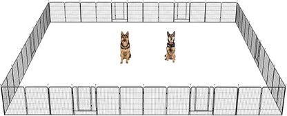 FXW Instant Unleashed Dog Playpen, Portable Pet Fence for Outdoor, RV Trips, and Camping, 40 inch, 48 Panels for Medium and Large Dogs with RV Step Grid│Patented