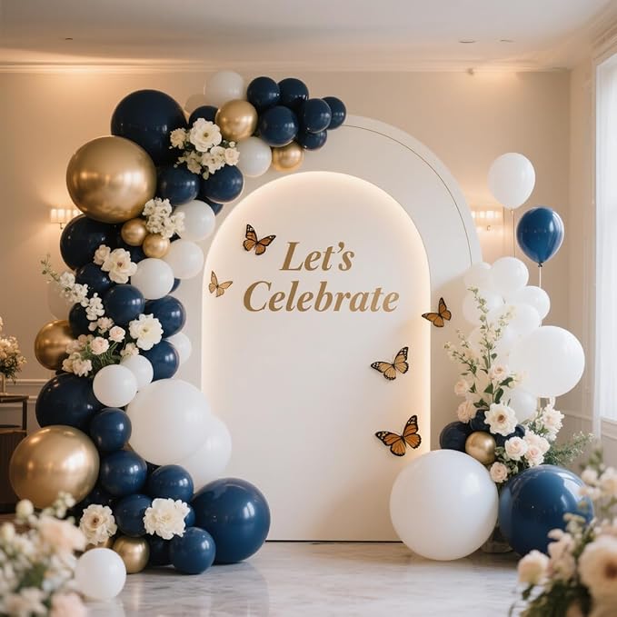 Royal Blue Balloons 100 Pack, 12 Inch Latex Helium Blue Balloons Garland for Elegant Birthday Wedding Baby Shower Graduation Arch Party Decorations
