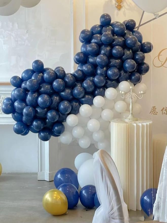Navy Blue Balloons 100pcs Dark Blue Latex Party Balloons Different Sizes 18 12 10 5 Inch Night Blue Balloon Garland for Birthday Party Graduation Baby Shower Wedding Holiday Balloon Decoration