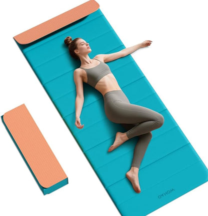 12-Fold POE Yoga Mat 75x26x0.4 Inches – Non-Slip, Compact & Workout-Friendly for Yoga, Pilates, Strength Training & Meditation
