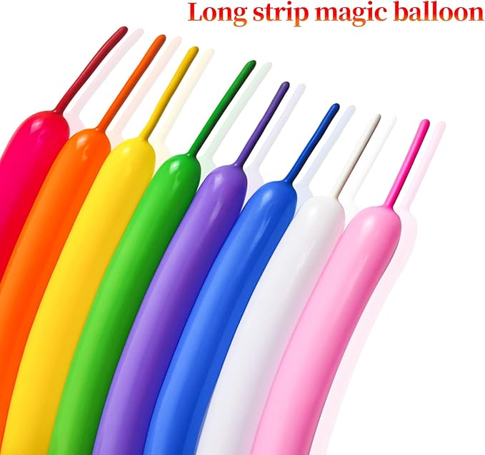 Long Balloons Animals, Thickening 260 Balloons for Tying Balloon Arch, Twisting Latex Magic Modeling Skinny Birthday for Kid‘s Party Wedding Decoartion 100pcs (Color)