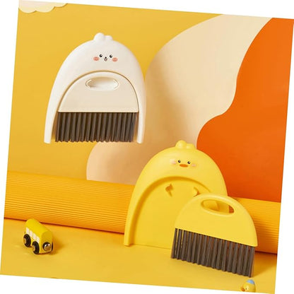FAVOMOTO Mini Cartoon Animal Broom with Portable Dustpan Soft Wear-Resistant Brush for Desktop Cleaning Lightweight Tabletop Sweeper for Home Office Car Detailing Dormitory Use