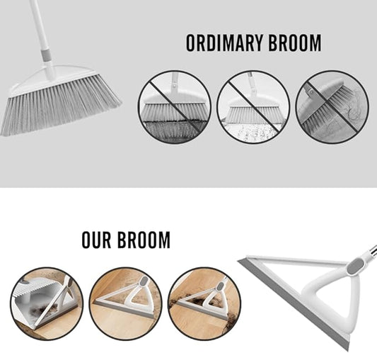Household Broom with Dustpan Combo Set, Air Broom with Extra-Long Adjustable Aluminum Handle, Cleaning Supplies for Housekeeping (M1)