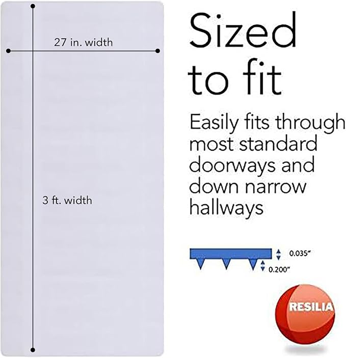 RESILIA Deep-Pile Carpet Runner - Plastic Vinyl Carpet & Rug Protector, Waterproof Clear Vinyl Floor Runners, 27 Inches Wide x 3 Feet Long, Made in The USA