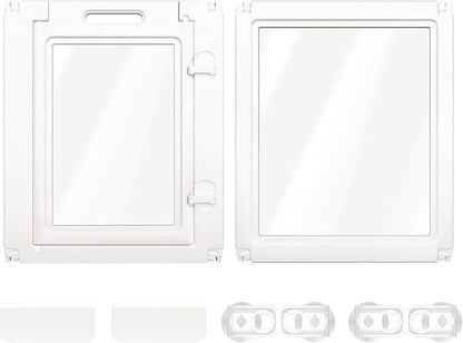 FXW AuraSpace Acrylic Indoor Dog Playpen for Small Dogs, 24 inch, 2 Panels, Includes 1 Gate & 1 Panel, White