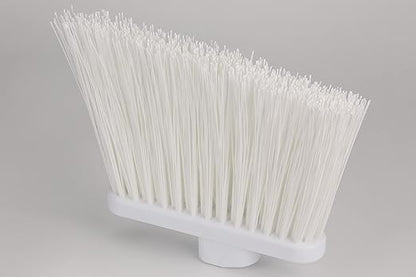 SPARTA 41083EC02 Plastic Color Coded Broom, Unflagged Bristles, Long Broom With Angled Head For Small Debris Cleaning, 56 Inches, White, (Pack of 12)
