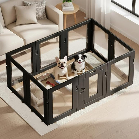 Dog Playpen, pet playpen, 12pc Black