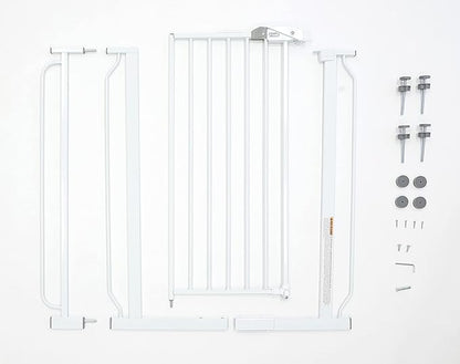 Regalo Easy Step Extra Tall Walk Thru Baby Gate, Includes 4-Inch Extension, and 4 Pack of Wall Cups and Mounting Kit, White