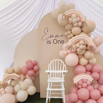 100pcs Dusty Pink Balloons 18 inch +12 inch +10 inch +5 inch Different Sizes Latex Party Rose Pink Balloon for Girl Baby Shower Birthday Wedding Party Decorations