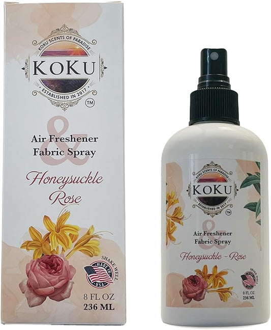 Honeysuckle Rose Air Freshener - Room Spray - Odor Eliminator - Deodorizer - Car Air Freshener - Home Spray - Linen Spray - Fabric Refresher - Non-Toxic - Alcohol Free - Made in USA (8 Oz)