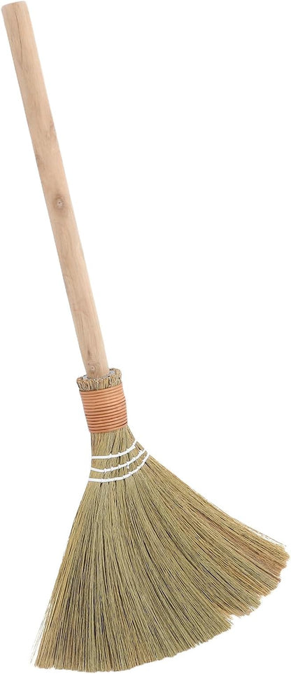 LUOZZY Detachable Straw Broom 74x30cm Lightweight Floor Sweeper for Living Room Sofa Cleaning