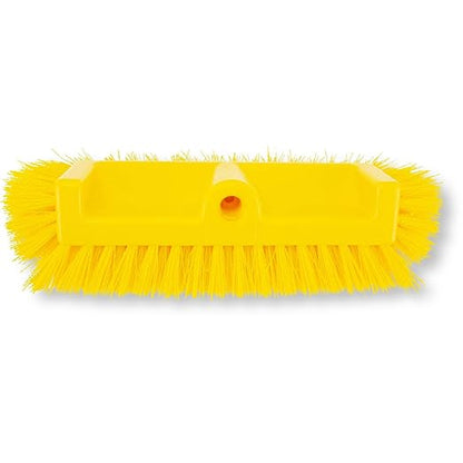 SPARTA Multi-Level Tile Scrub Brush 12" Wide Brush Head, Heavy-Duty Tile Cleaning Brush with End Bristles for Commercial Tiles, Tubs and Floor, Plastic, 12 Inches, Yellow, (Pack of 12)