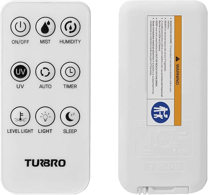 TURBRO Commercial Humidifier, WiFi-Enabled, 5.3Gal/20L Ultrasonic Air Vaporizer for Large Rooms up to 2000 Sq Ft, UV-C LED, Top Refill, with 360°Nozzle for Whole House, Greenhouse, Plant