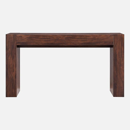 OKD Modern Entryway Console Table, Sofa Table with Drawers, 63" Long Hall Table Behind Couch, Thick Wood Design for Living Room, Hallway - Dark Walnut