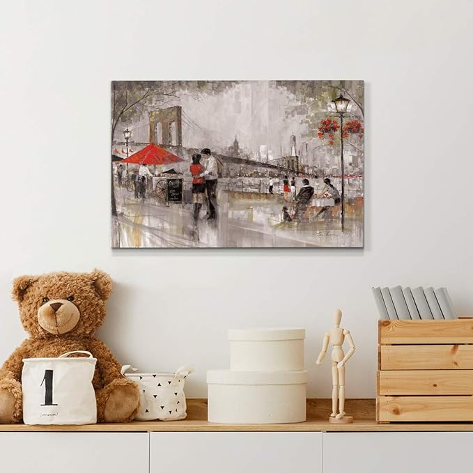 Home Decor Landscape Canvas Wall Art Abstract Floral Painting Modern Pictures Artwork Decoration for Living Room Kitchen Bathroom Office, Ready to Hang