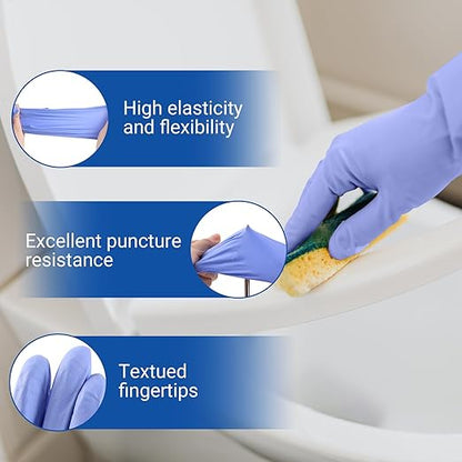 JMU Nitrile Disposable Gloves X-Small, Case of 1200, Powder-Free and Latex-Free Medical Exam Gloves
