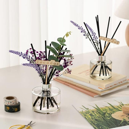COCODOR Lavender Reed Diffuser/White Jasmine/6.7oz/1Pack / Home Fragrance Scent Essential Oil Stick Diffuser for Bedroom Bathroom Home Décor