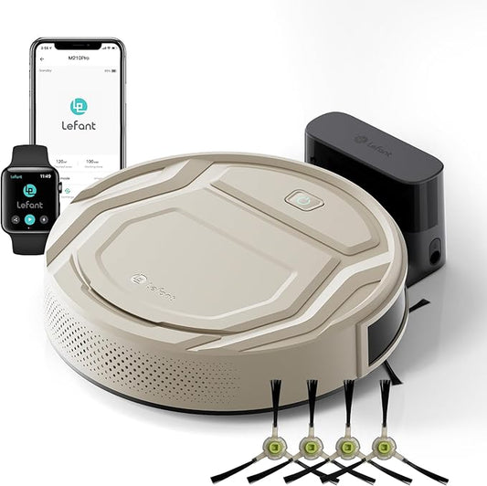 Lefant M210 Pro Robot Vacuum Cleaner,Easy to Use,120 Mins Runtime,6 Cleaning Modes,APP/Voice/WiFi/Alexa Control,Multi-Surface Cleaning